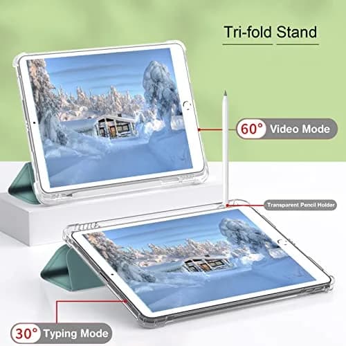 Divufus Dark Green Case with Pencil Holder for iPad Pro 9.7 | Full Protection & Auto Sleep/Wake thumbnail 6