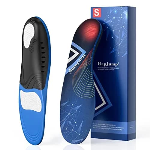 HapJump Plantar Fasciitis Pain Relief Feet Insoles Arch Support with Motion Control | Comfortable for Men & Women, Improve Balance, 1 Pair, S thumbnail 1