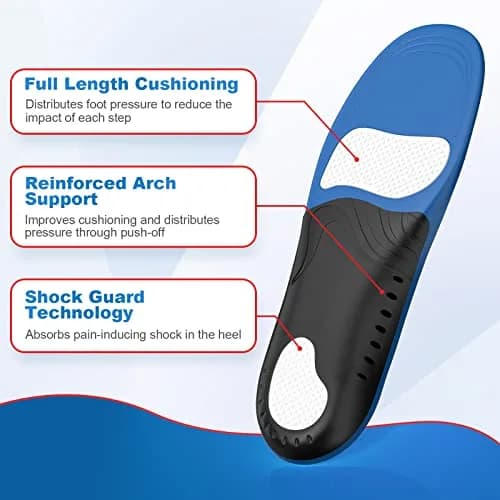 HapJump Plantar Fasciitis Pain Relief Feet Insoles Arch Support with Motion Control | Comfortable for Men & Women, Improve Balance, 1 Pair, S thumbnail 2