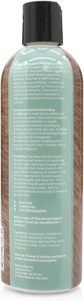 The Coat Handler Deshedding Dog Conditioner 16 oz | Coconut Milk Fragrance, Reduces Shedding & Nourishes thumbnail 2