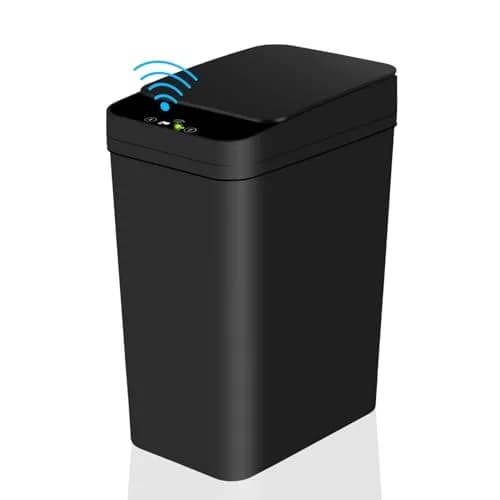 Anborry Touchless Trash Can 2.2 Gallon (8.3L) Smart Motion Sensor Small Garbage Bin with Lid, Black | Waterproof Sensor for Bathroom, Kitchen, Office thumbnail 1