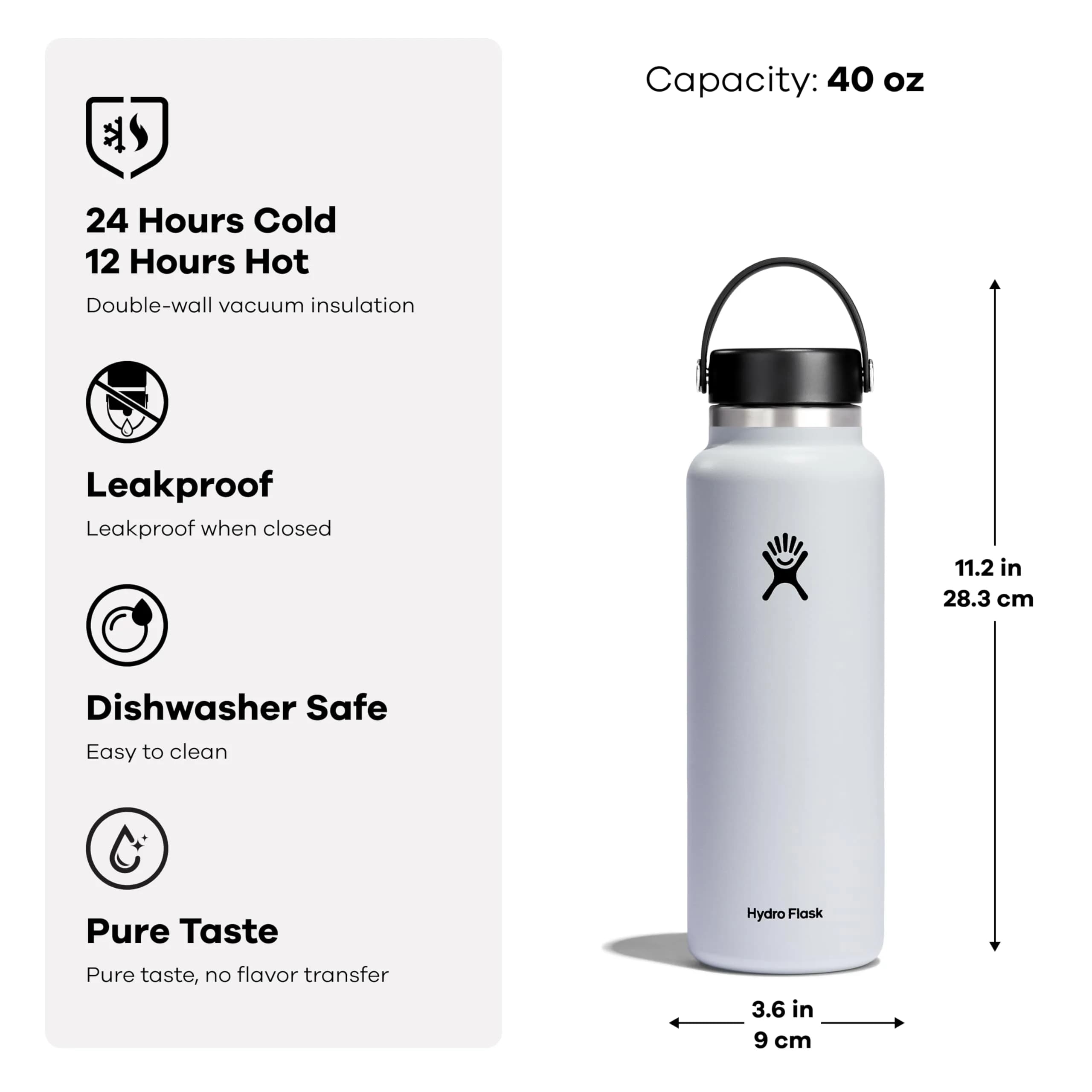 Hydro Flask 40 Oz Lupine Wide Mouth Water Bottle - Insulated Stainless Steel - view 3