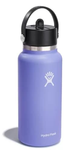 Hydro Flask Wide Mouth Water Bottle 32 Oz (946ml) with Flex Straw Lid | Keeps Drinks Cold 24 Hours thumbnail 2