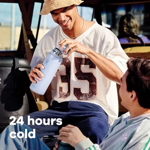 Hydro Flask Wide Mouth Water Bottle 32 Oz (946ml) with Flex Straw Lid | Keeps Drinks Cold 24 Hours thumbnail 3
