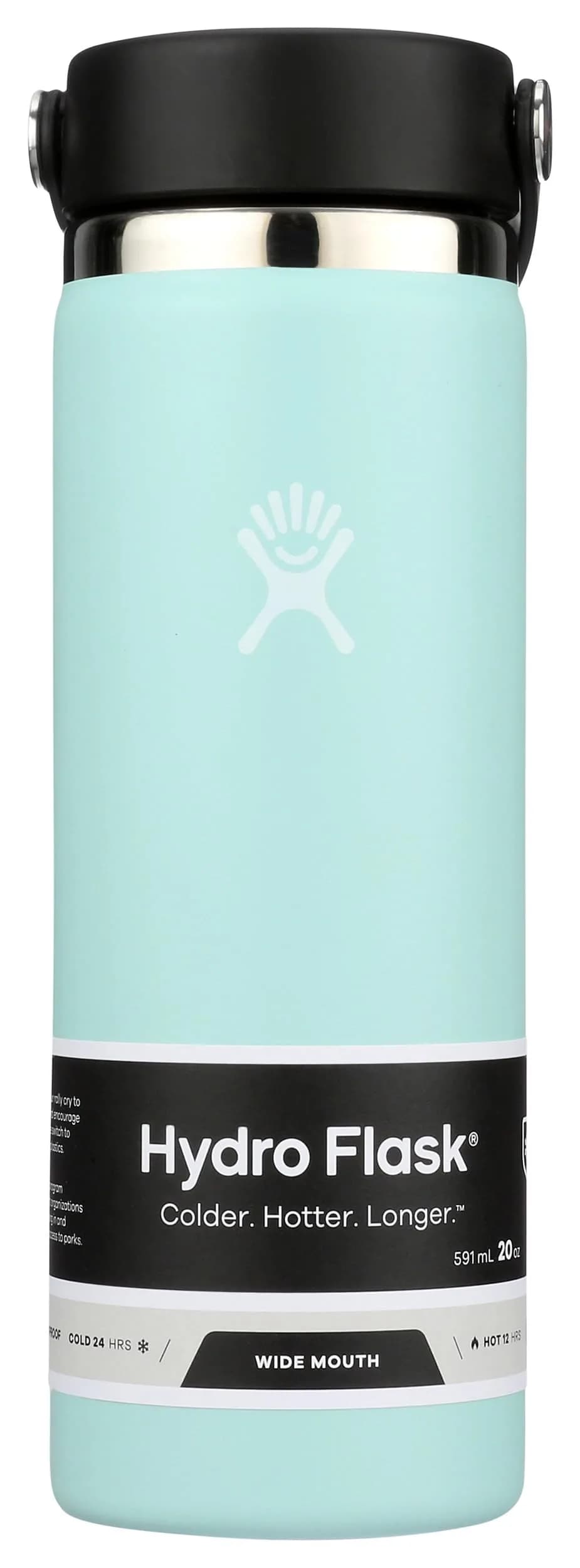 Hydro Flask 20 Oz Wide Mouth Water Bottle in Dew - Insulated Stainless Steel - main product image