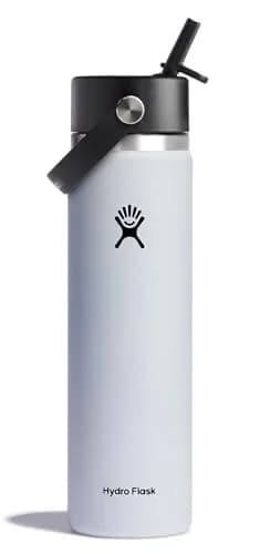 Hydro Flask 24 Oz Wide Mouth Bottle With Flex Straw Cap | Insulated Stainless Steel Tumbler for Cold Drinks thumbnail 1