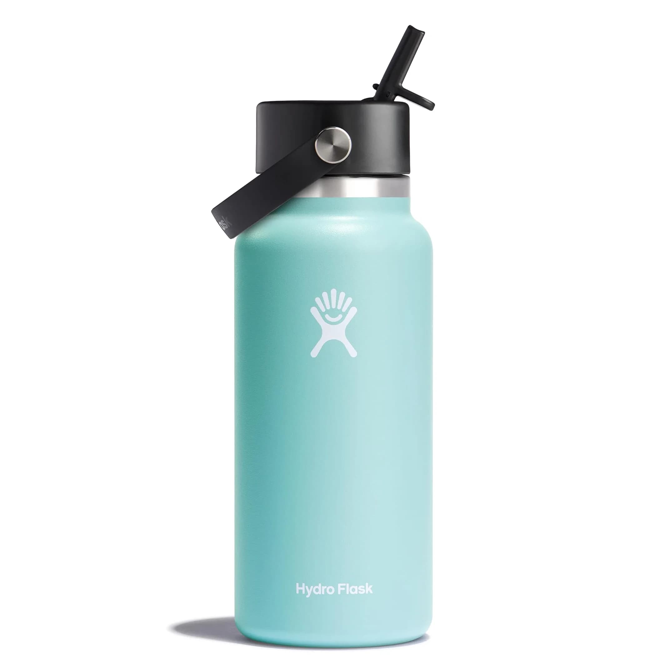 Hydro Flask Wide Flex Straw Cap Water Bottle 710ml (24 Oz) | Insulated Stainless Steel for 24 Hours Cold — Dew / 32 Oz