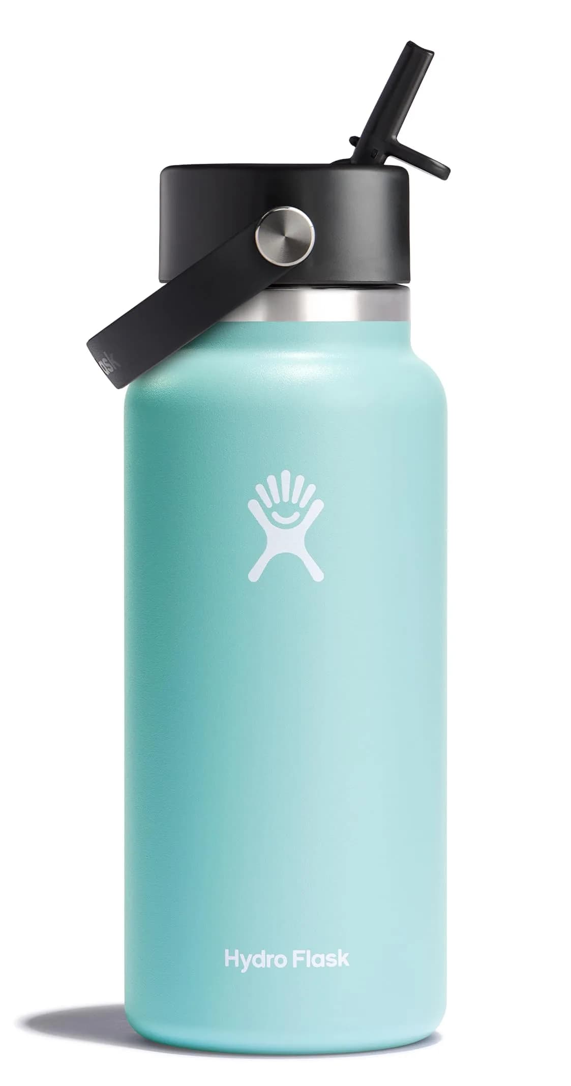 Hydro Flask Wide Mouth Water Bottle 32 Oz (946ml) with Flex Straw Lid | Insulated Stainless Steel for Cold Drinks - main product image