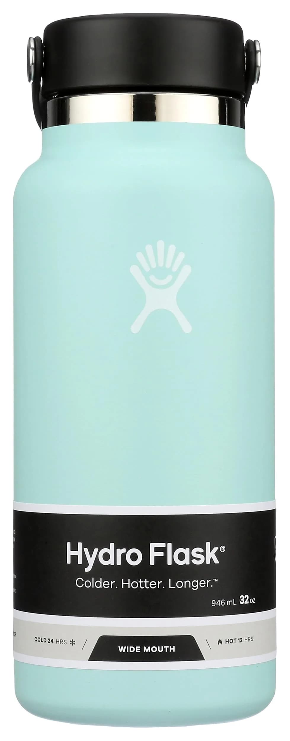 Hydro Flask Wide Mouth Flex Cap Water Bottle 946ml (32 Oz) | Keeps Cold 24 Hrs, Hot 12 Hrs — Dew