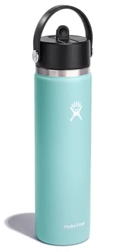 Hydro Flask Wide Mouth Water Bottle 24 Oz (710ml) with Flex Straw Lid | Keeps Drinks Cold for 24 Hours thumbnail 2