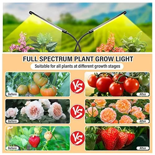 bseah Full Spectrum LED Grow Light 2-Pack | 10-Level Dimmable, Auto Timer, Clip-On Lamp for Indoor Plants thumbnail 4