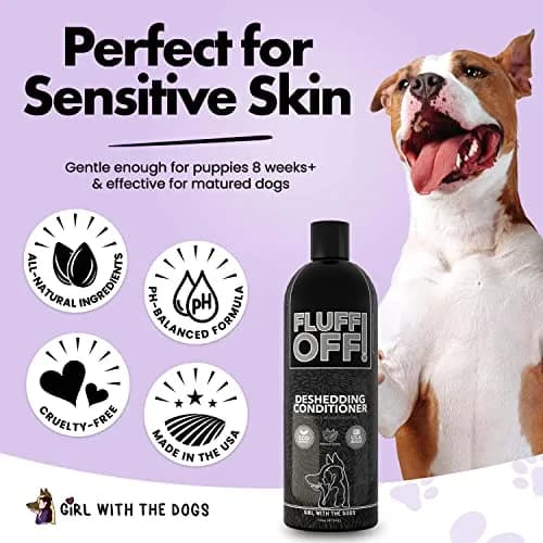 Girl With The Dogs Fluff Off! Deshedding Conditioner 16oz | Reduces Shedding & Deeply Conditions thumbnail 6
