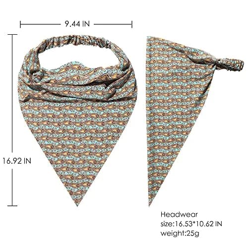 Vercret Boho Hair Scarf Headbands for Women, Pretied Floral Bandana Headbands with Clips (6-Pack, Multi-colored) thumbnail 5