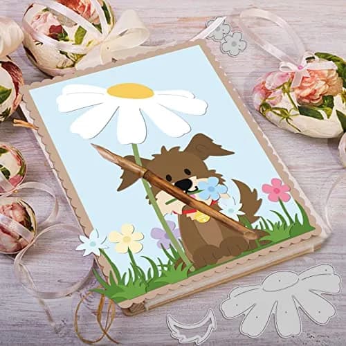 INFUNLY Animal Dog Cutting Dies Metal DIY Dog & House Die Cuts 4.02in x 5.12in | Embossing Stencil for Crafts thumbnail 2