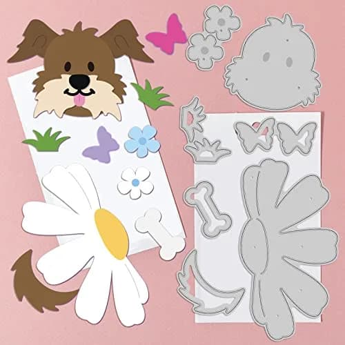 INFUNLY Animal Dog Cutting Dies Metal DIY Dog & House Die Cuts 4.02in x 5.12in | Embossing Stencil for Crafts thumbnail 3