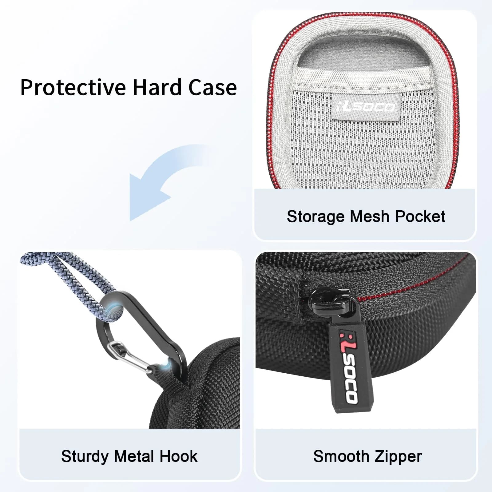 RLSOCO Black Carrying Case for Bose QuietComfort Ultra Earbuds II | Compact & Protective - view 3