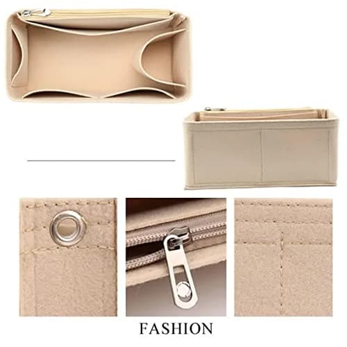 Lckaey Felt Bag Organizer Insert for Birkin 25, Small 21.9cm (8.66" L x 4.3" W x 3.9" H) | Premium Inner Bag Caddy thumbnail 2