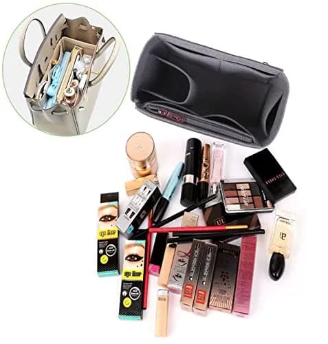 Lckaey Felt Bag Organizer Insert for Birkin 25, Small 21.9cm (8.66" L x 4.3" W x 3.9" H) | Premium Inner Bag Caddy thumbnail 3