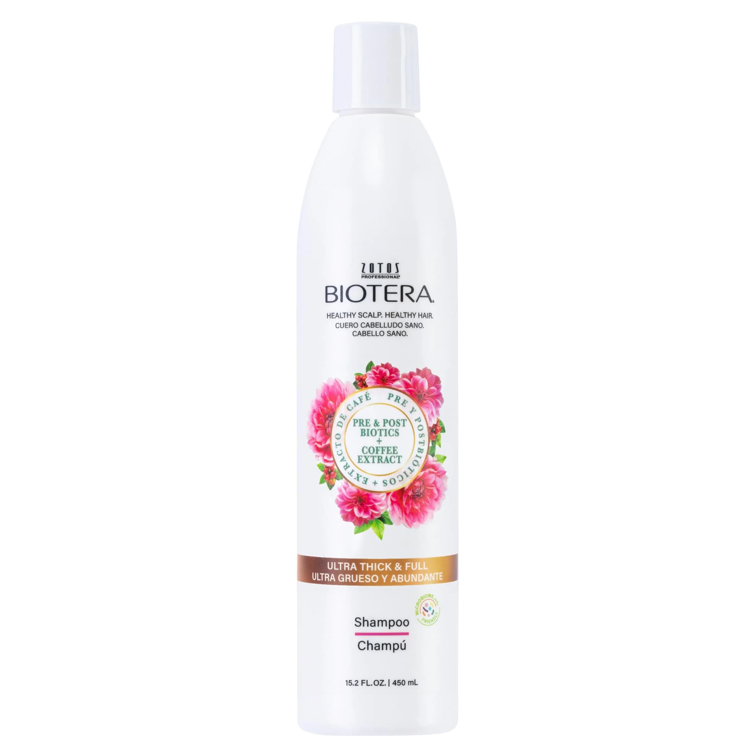 Biotera Ultra Thick & Full Volumizing Shampoo for Fine, Limp Hair – Adds Volume & Fullness, Vegan, Sulfate-Free, Color-Safe, 15.2 Fl Oz — White