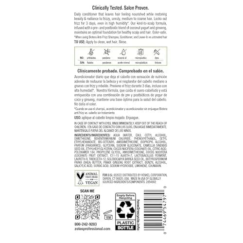 Biotera Anti-Frizz Smoothing Conditioner 15.2 Fl Oz | Controls Frizz & Enhances Shine in Humidity thumbnail 8
