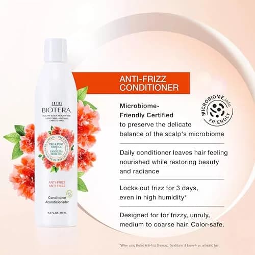 Biotera Anti-Frizz Smoothing Conditioner 15.2 Fl Oz | Controls Frizz & Enhances Shine in Humidity thumbnail 2