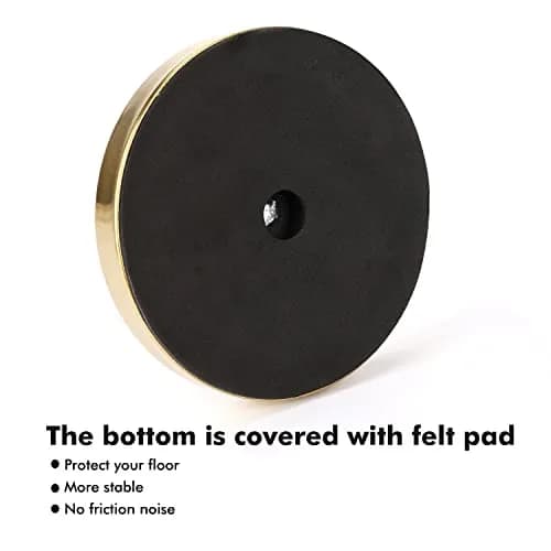 WAYDELI Freestanding Toilet Paper Holder Stand with Reserve for 4 Rolls | Stainless Steel Base, Gold thumbnail 4