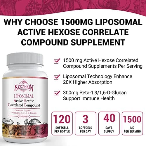 SZCZEKIN 1500mg Liposomal Active Hexose Correlated Supplement thumbnail 3