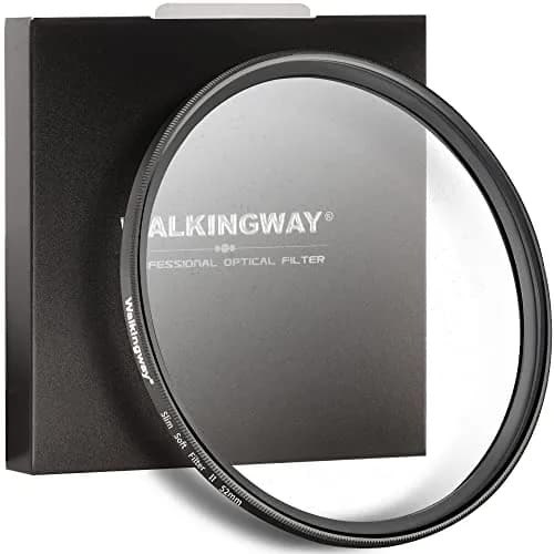 Walking Way White Pro Mist Diffusion Lens Filter 52mm (Medium-Soft 2) | Creates Soft Glow & Dreamy Haze Effect thumbnail 1
