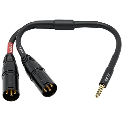CNCESS 4.4mm Balanced Male to Dual 3-Pin XLR Plug Headphone Adapter Cable | Noise-Reducing Shielded Short Cable thumbnail 4