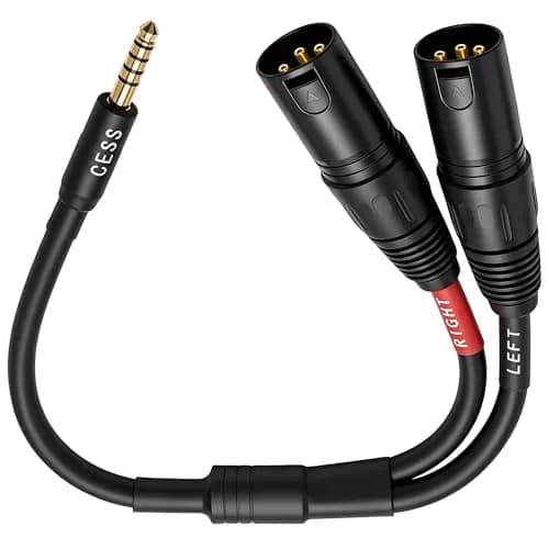 CNCESS 4.4mm Balanced Male to Dual 3-Pin XLR Plug Headphone Adapter Cable | Noise-Reducing Shielded Short Cable thumbnail 5
