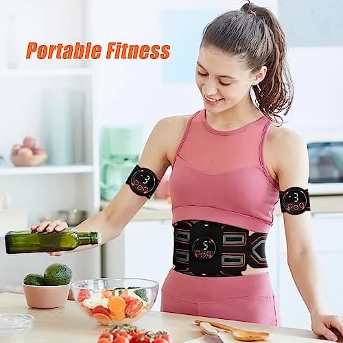 BLASET Abdominal Toning Belt Trainer with EMS Muscle Stimulation for Men & Women | 0.3 Wh (Lithium Polymer Battery) thumbnail 3