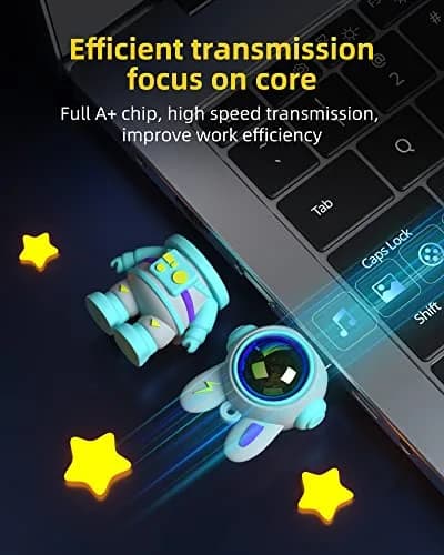 Bilious Cute Space Rabbit USB Flash Drive 128G Waterproof USB 2.0 | Small Size, Colorful & Durable (70-120 chars) thumbnail 5