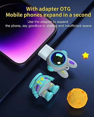 Bilious Cute Space Rabbit USB Flash Drive 128G Waterproof USB 2.0 | Small Size, Colorful & Durable (70-120 chars) thumbnail 8