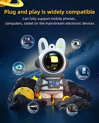 Bilious Cute Space Rabbit USB Flash Drive 128G Waterproof USB 2.0 | Small Size, Colorful & Durable (70-120 chars) thumbnail 3