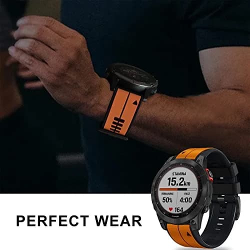 Abanen Quick Fit 22mm Silicone Watch Band for Garmin 955 / Fenix 7 / epix 2 | Waterproof Sport Strap thumbnail 8