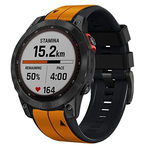 Abanen Quick Fit 22mm Silicone Watch Band for Garmin 955 / Fenix 7 / epix 2 | Waterproof Sport Strap thumbnail 2