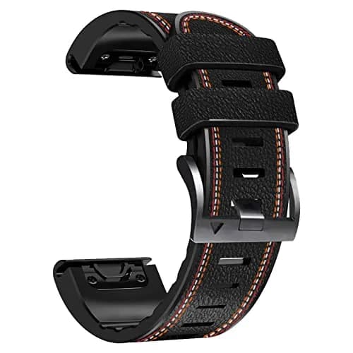 Abanen Quick Fit 26mm Watch Band for Garmin Fenix 7X/6X/5X, Fiber Leather with Silicone Lining, 150mm-200mm Wrist Size | USA-Sourced Import thumbnail 1