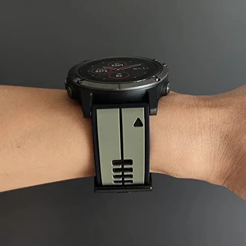 Abanen Silicone Watch Band 22mm | Waterproof Sport Strap for Garmin Fenix 7 & Forerunner 955 thumbnail 5