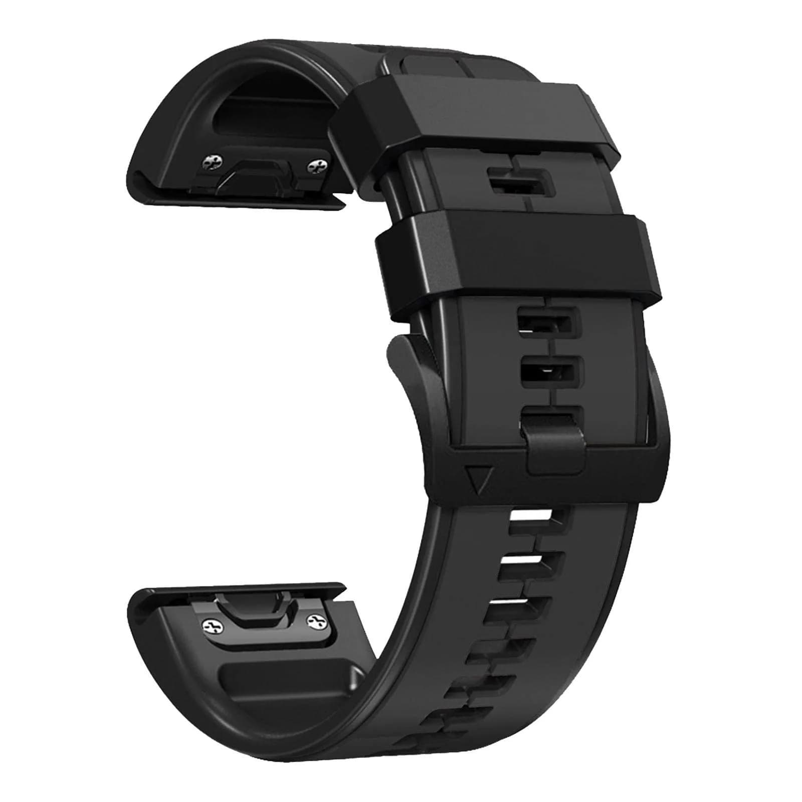 Abanen Quick Fit 22mm Silicone Watch Band for Garmin Forerunner 955/Fenix 7/epix 2/Fenix 6/Fenix 5, Grey-Black | Sport Strap for 47mm Smartwatches — Grey-Black