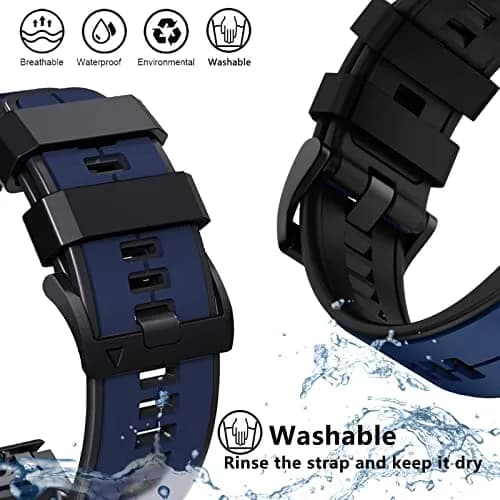 Abanen Quick Fit 22mm Silicone Watch Band for Garmin 955, Fenix 7, epix 2, Instinct 2 Solar | Waterproof Sport Strap thumbnail 5