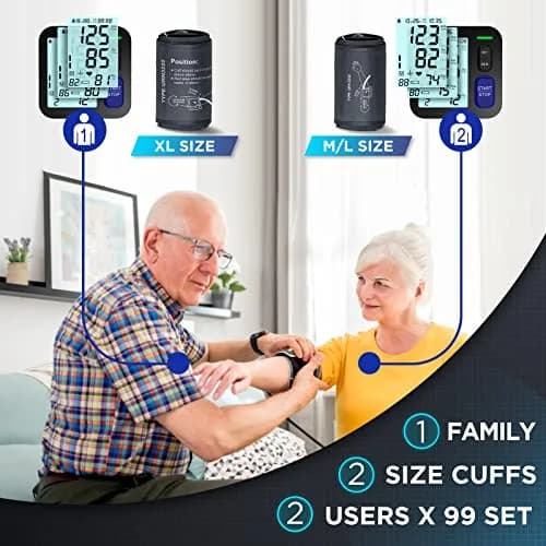 AQESO Automatic Blood Pressure Monitor with 2 Cuffs (9"-21") | Clinically Accurate Readings thumbnail 4