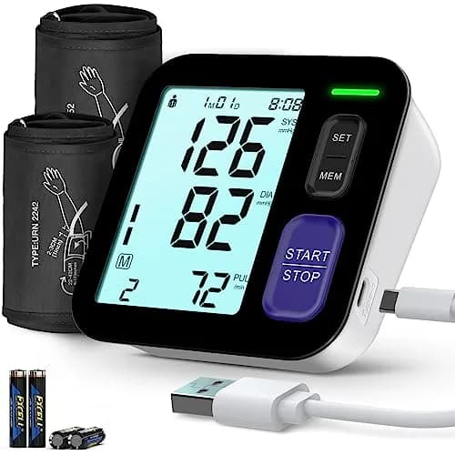 AQESO Automatic Blood Pressure Monitor with 2 Cuffs (9"-21") | Clinically Accurate Readings thumbnail 1