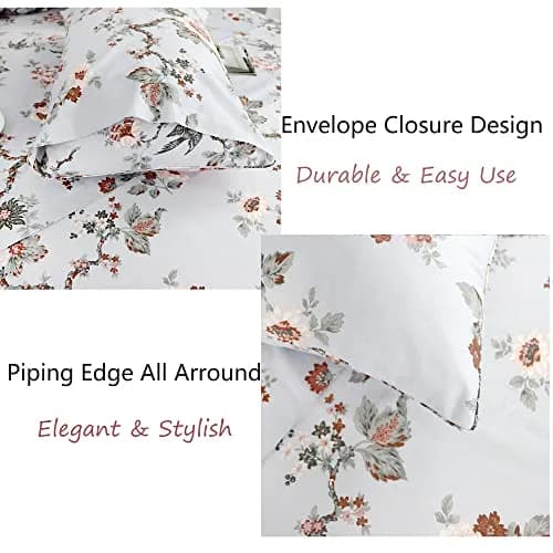 FADFAY Sheets Set Twin XL Elegant Floral Bedding 100% Cotton | Vintage Farmhouse Style thumbnail 5