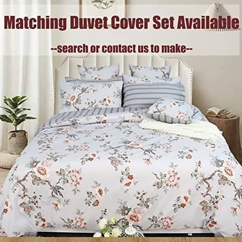 FADFAY Sheets Set Twin XL Elegant Floral Bedding 100% Cotton | Vintage Farmhouse Style thumbnail 6