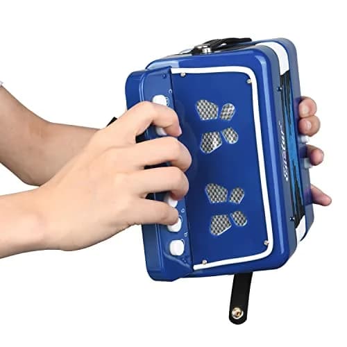 Eastar Kids Accordion Toy Accordion Mini Musical Instruments 10 Keys Button for Children Kids Toddlers Beginners (Blue) | Support Creativity & Coordination thumbnail 5