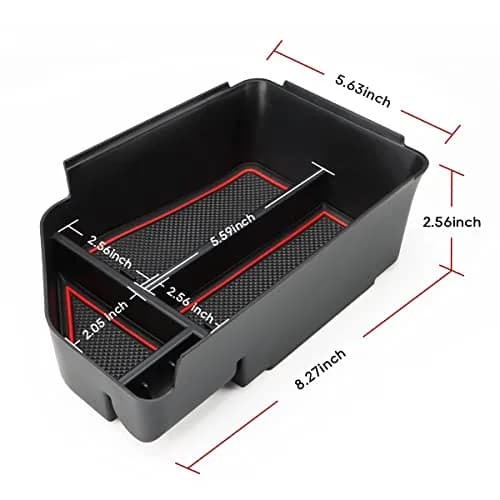 MARCHFA Red Center Console Organizer Tray for Kia EV6 2022-2026 | Fits Armrest Storage Box Insert thumbnail 5