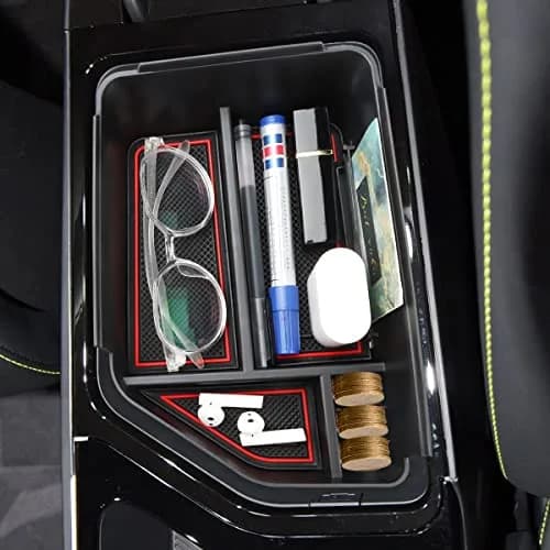MARCHFA Red Center Console Organizer Tray for Kia EV6 2022-2026 | Fits Armrest Storage Box Insert thumbnail 6