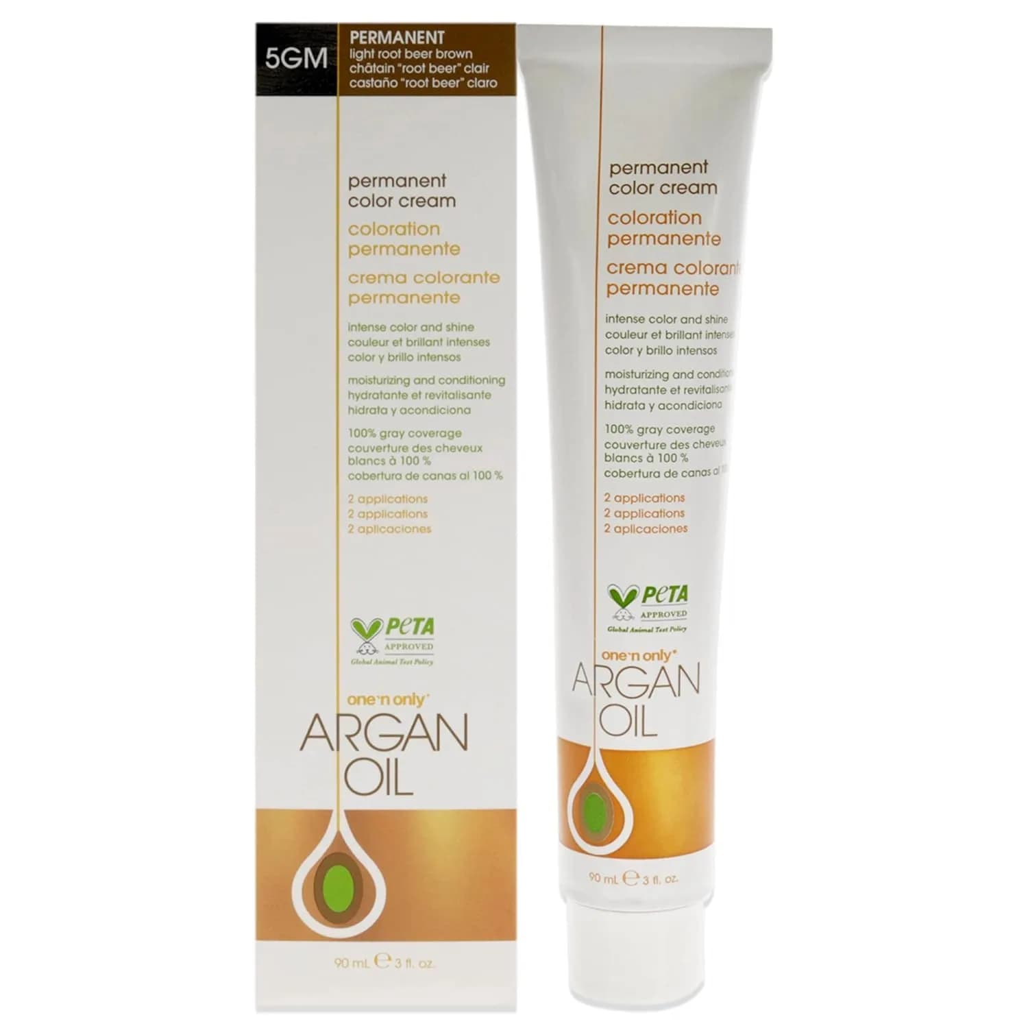 One 'N Only Permanent Hair Color & Dye 3 Fl Oz | Rich Argan Oil Formula, 100% Gray Coverage, Luminous Shine, Unmatched Conditioning — Cranberry