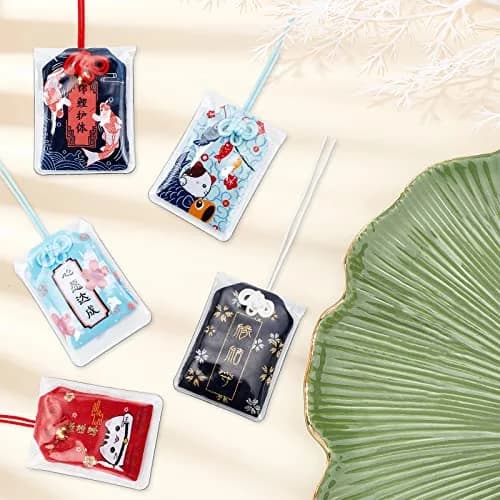 WEBEEDY Lucky Amulet Set 4cm×6cm | Japanese Omamori for Good Luck & Blessings thumbnail 5
