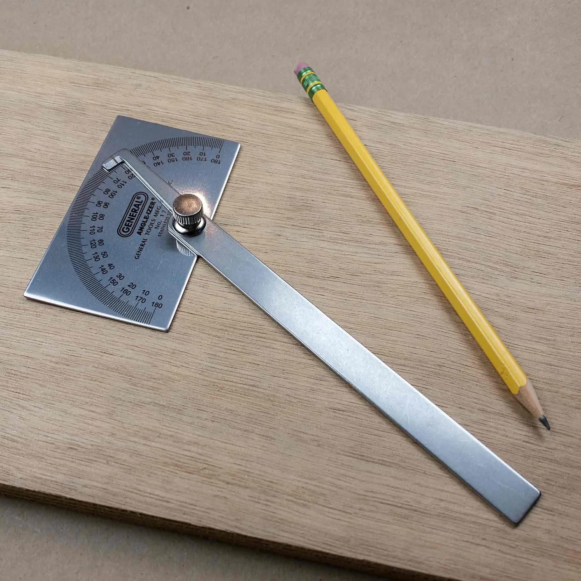 General Tools #17 Stainless Steel Angle Protractor Square Head with 6" Arm & Tungsten Carbide Scribe | 20cm (8") - view 4